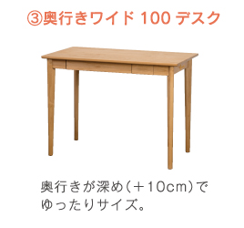 ③奥行きワイド100デスク